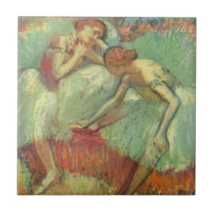 Dancers in Green by Edgar Degas, Vintage Ballet Tile