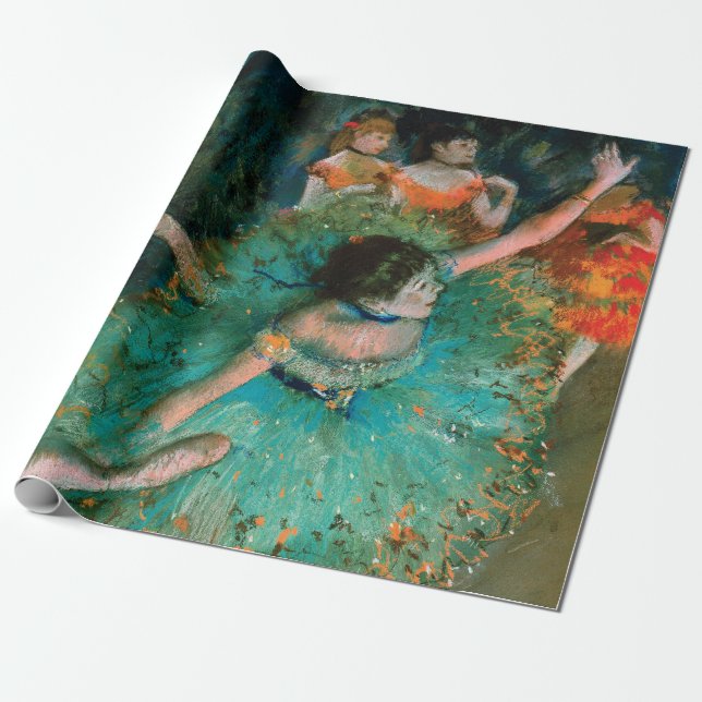 Dancers in Green by Edgar Degas    Wrapping Paper (Unrolled)