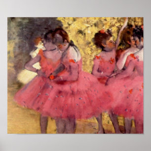 Dancers in Pink by Edgar Degas Poster