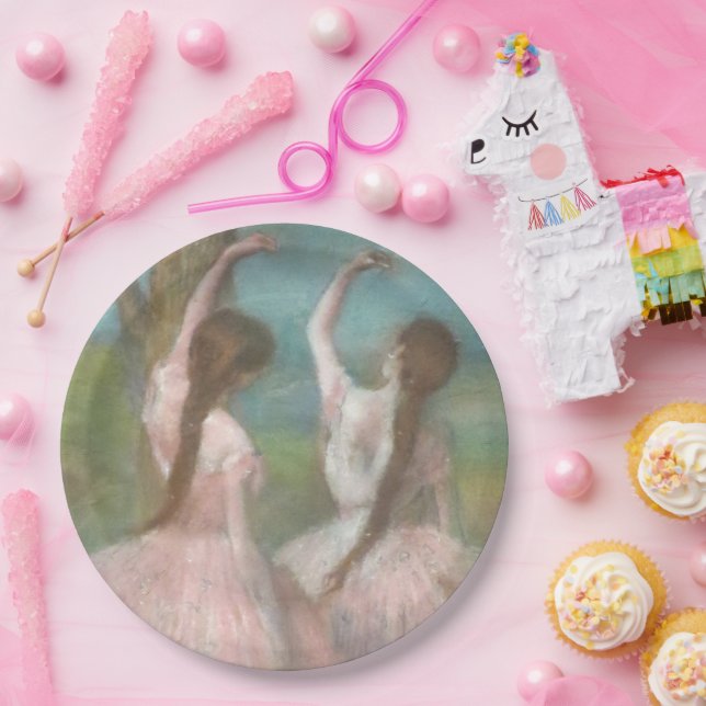Dancers in Pink Edgar Degas Paper Plate (Party)