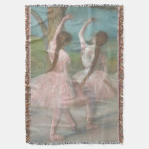 Dancers in Pink Edgar Degas Throw Blanket