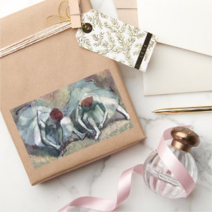 Dancers Lacing Their Shoes by Edgar Degas Sticker