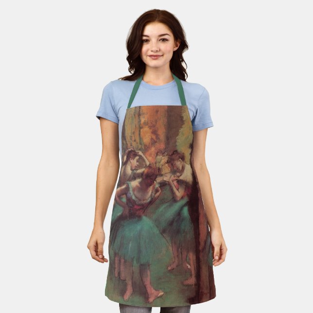 Dancers, Pink and Green by Edgar Degas Apron (Worn)