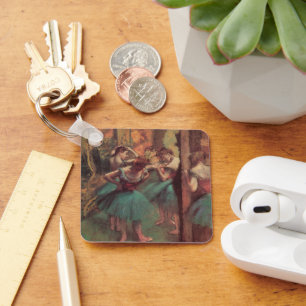 Dancers, Pink and Green by Edgar Degas Keychain