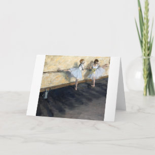 Dancers Practicing at the Barre, Edgar Degas Card