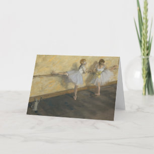 Dancers Practicing at the Barre   Edgar Degas Card