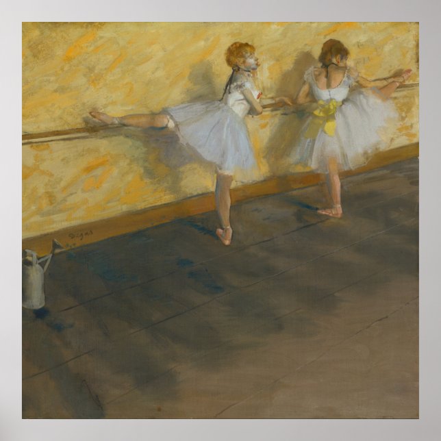 Dancers Practicing at the Barre - Edgar Degas  Poster (Front)