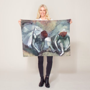 Dancers Tying Their Shoes, Edgar Degas Fleece Blanket