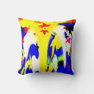Dances with leaves throw pillow