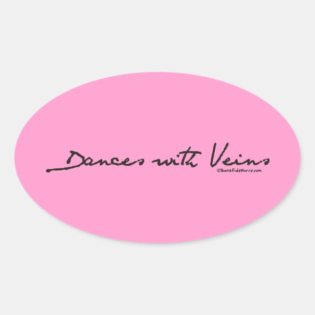 Dances with Veins Oval Sticker (Front)