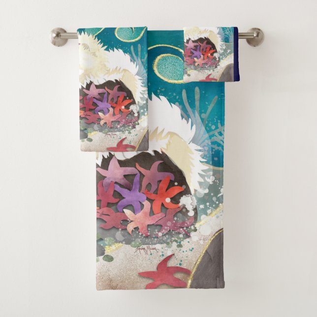 DANCIN WITH THE STARZ  cream chow towel set (Insitu)