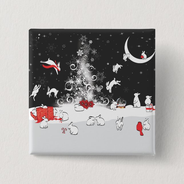 DANCING 2 INCH SQUARE BUTTON (Front)