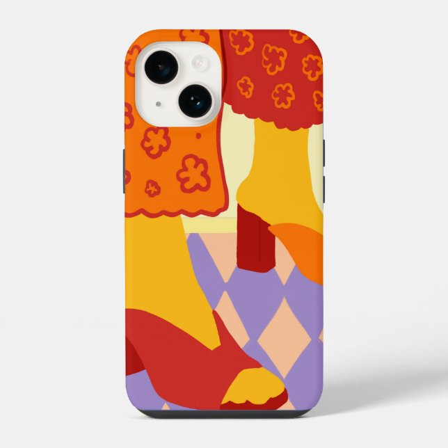 Dancing Across Chequered Dreams iPhone Case (Back)