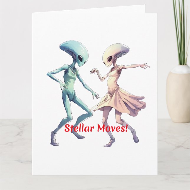 Dancing Aliens Card (Front)