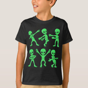 Dancing Aliens Dance Challenge Boys Girls Hallowee T-Shirt