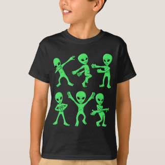 Dancing Aliens Dance Challenge Boys Girls Hallowee T-Shirt