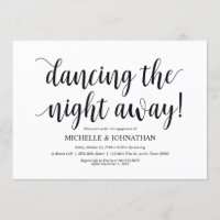 Dancing all night, Engagement Party invites