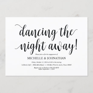 Dancing all night, Engagement Party invites