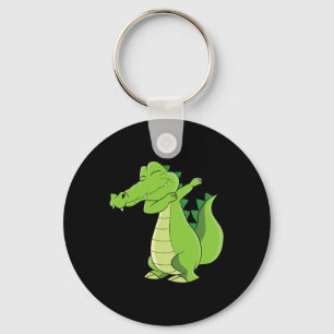 Dancing Alligator Gift Funny Dabbing Alligator Keychain