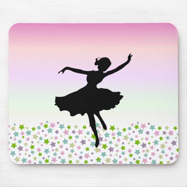 Dancing amongst the stars - pink sunset mouse pad (Front)