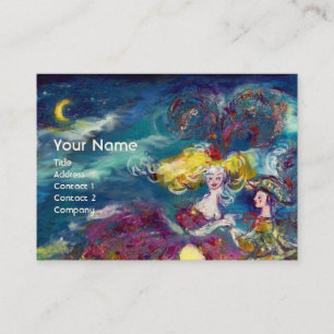 DANCING AND MUSIC IN THE NIGHT MONOGRAM BUSINESS CARD