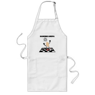 Dancing Arepa Funny Bilingual Venezuelan Arepa  Long Apron