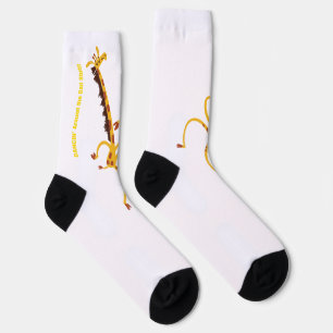 DANCING AROUND BAD "STUFF" GIRAFFE by Jeff Willis Socks