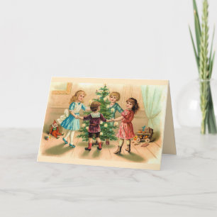 Dancing around the Christmas Tree Holiday Card