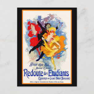 Dancing Art Nouveau Women Postcard