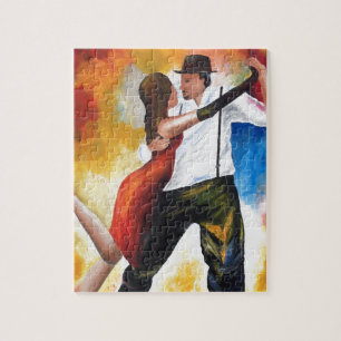 Dancing at Dawn Tango Lovers Colourful Dream! Jigsaw Puzzle