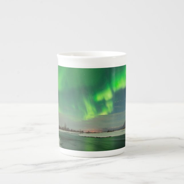Dancing Aurora Bone China Mug (Front)