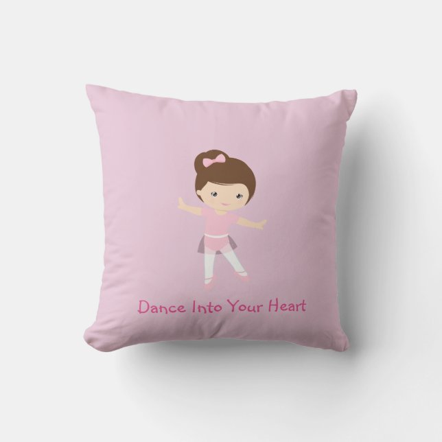 Dancing Baby Tutu Bodysuit Throw Pillow (Front)