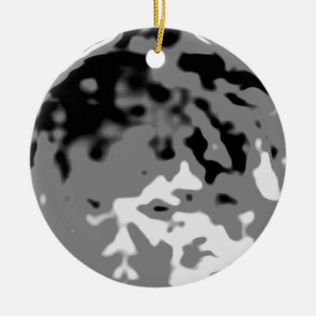 Dancing Ball Gold Silver Trans MUSEUM Zazzle Gifts Ceramic Ornament (Front)