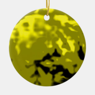 Dancing Ball Yellow Cyan Trans MUSEUM Zazzle Gifts Ceramic Ornament