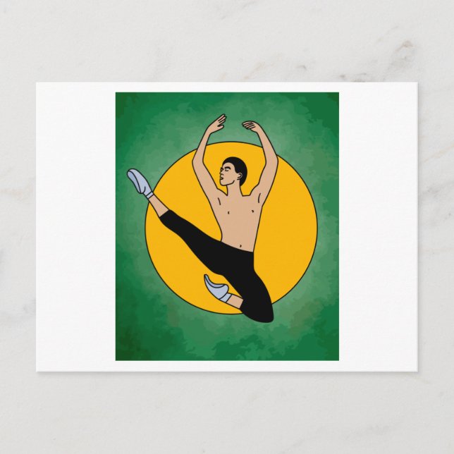 Dancing Ballerina Ballet Figures Postcard (Front)