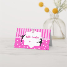 Dancing Ballerina Birthday party place card