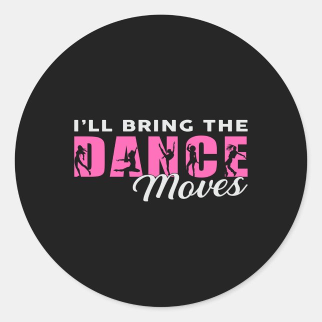 Dancing Ballerina Dance Queen Dancer Ballet Gift Classic Round Sticker (Front)
