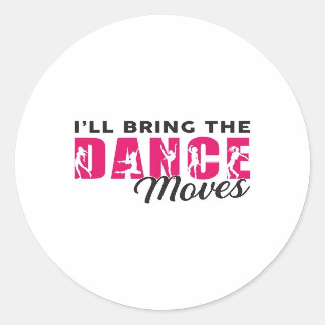 Dancing Ballerina Dance Queen Dancer Gift Idea Classic Round Sticker (Front)