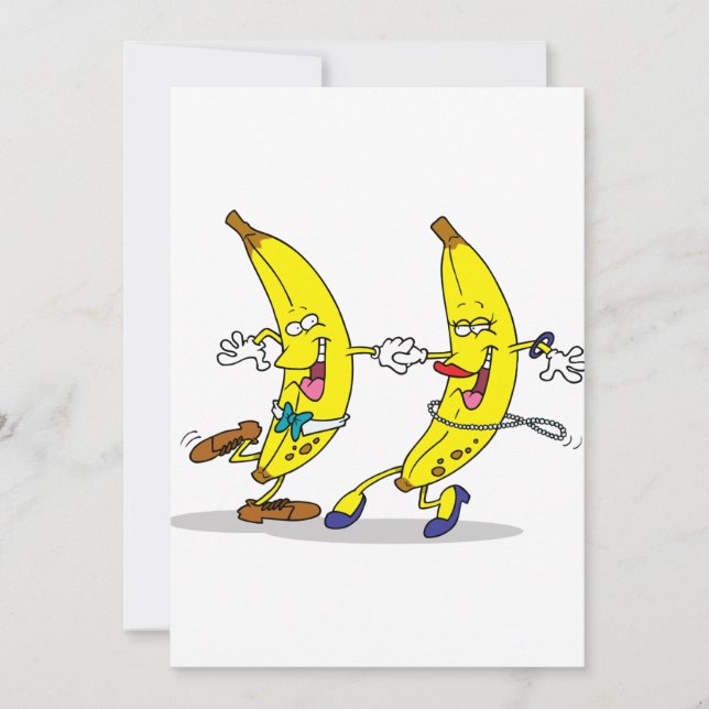 Dancing Bananas Invitations (Front)