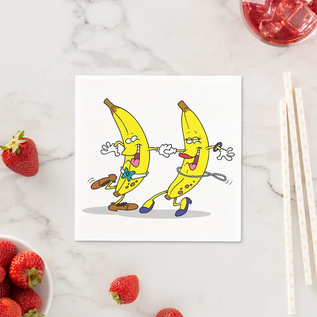 Dancing Bananas Paper Napkins (Creator Uploaded)