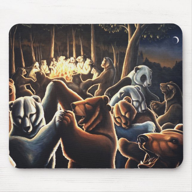 Dancing Bear Art Mousepad Wildlife Art Mousepad (Front)