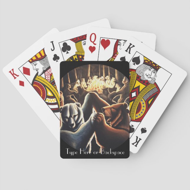Dancing Bear Cards Personalized Bear Playing Cards (Back)