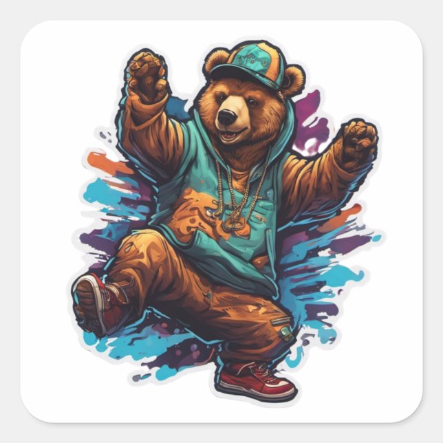 Dancing Bear Sticker (Front)