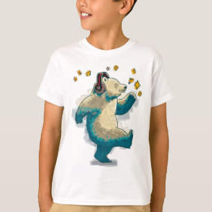 Dancing Bear with headphones T-Shirt