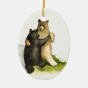 "Dancing Bears" Ceramic Ornament