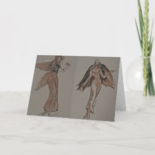 Dancing Bedouin Angels Holiday Card