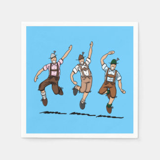 Dancing BEER FESTIVAL Lederhosen Men Napkin