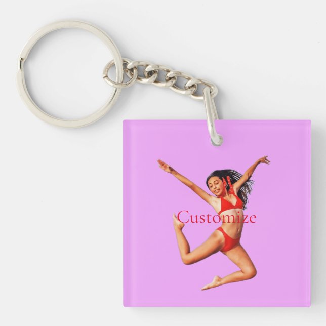 Dancing Bikini Model Thunder_Cove Keychain (Front)