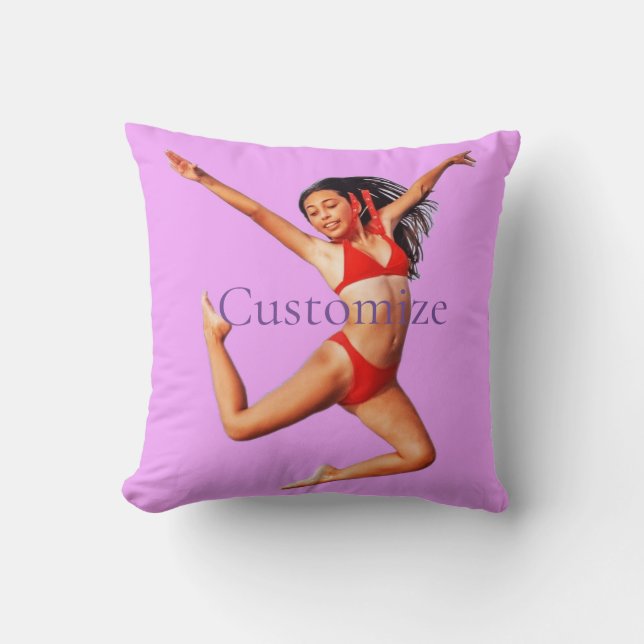Dancing Bikini Model Thunder_Cove Throw Pillow (Front)
