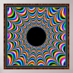 Dancing Black Centre with Colour Emissions Poster